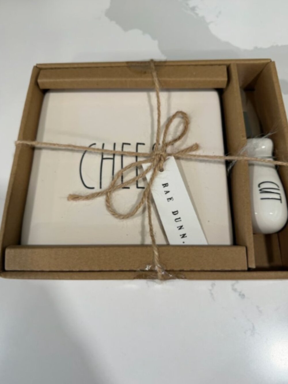 Rae Dunn Cheese Plate with Cutter